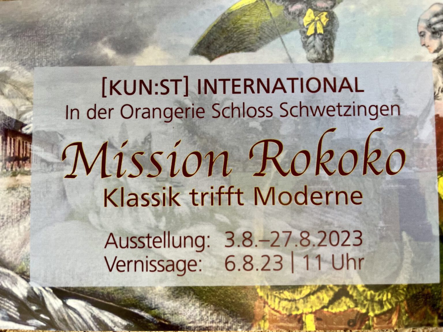 Misson Rokokko, Orangerie Schloß Schwetzingen